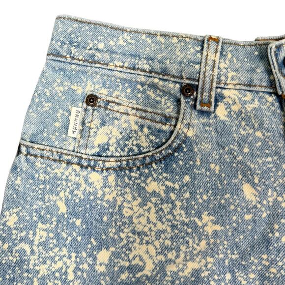 Vintage Reworked Desert Blue Jeans Denim Cutoffs 28 Bleached Shorts High Rise - Picture 4 of 5